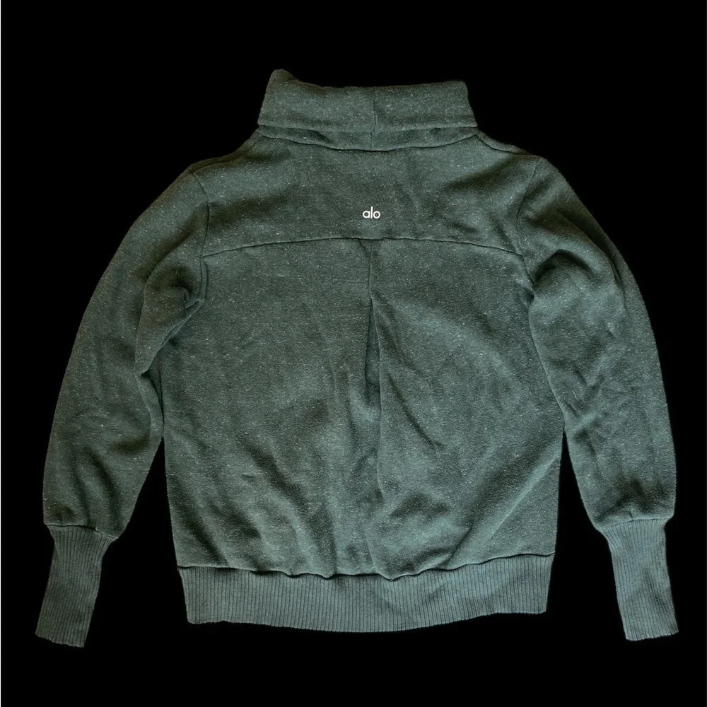 Alo Yoga Haze Funnel Neck Sweatshirt In Hunter Heather